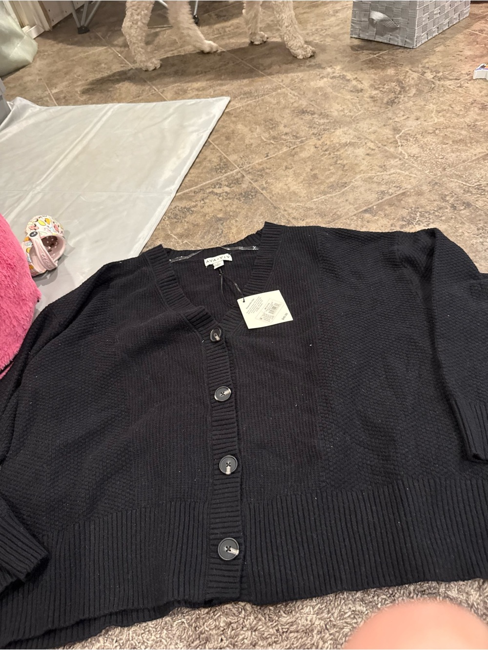 🍍Women's Black Button-Front Knit Cardigan Sweater